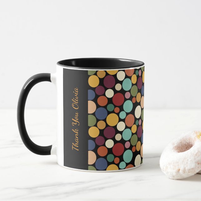 Abstract Circle Custom Message Gift Coffee Mug Mugg (Med munk)