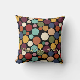 Abstract Circle Custom Message Gift Throw Pillow Kudde