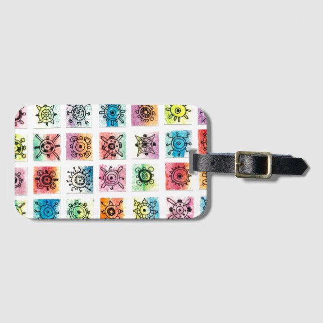 Abstract Circle Shapes Designs Illustration Bagagebricka (Framsida horisontal)