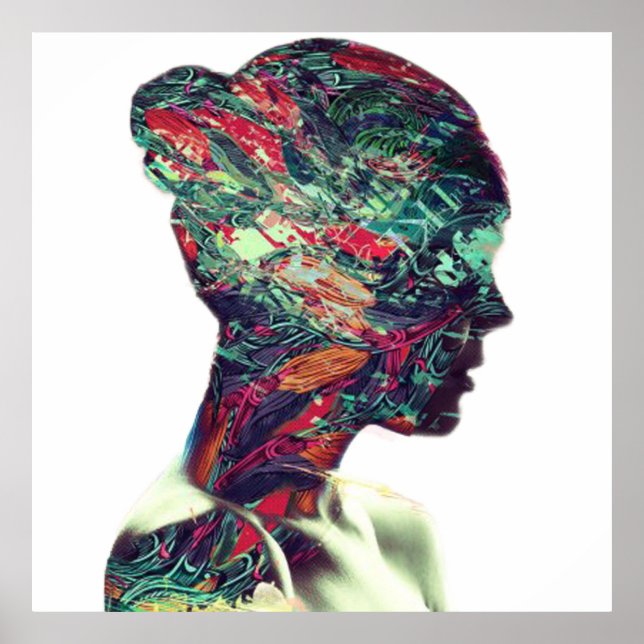 Abstract Classic Art Painting Woman Poster (Framsidan)