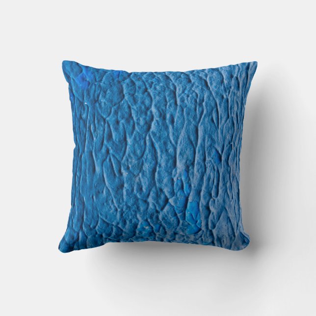 Abstract Cobalt Blue Textured Wall with Impasto Pa Kudde (Baksida)