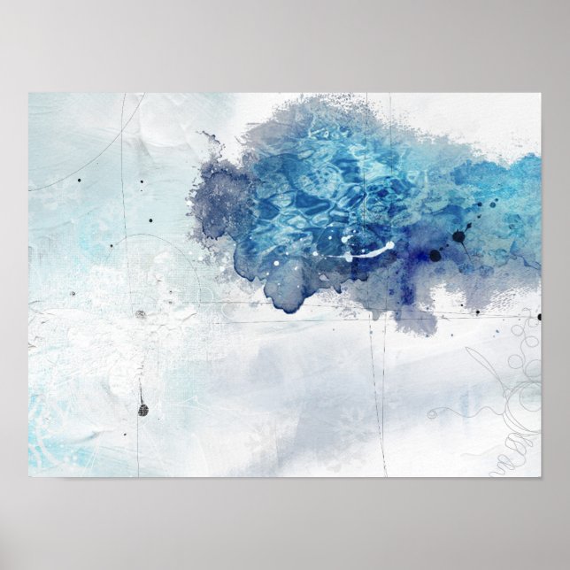 Abstract Colbalt Blue 1 Poster (Framsidan)