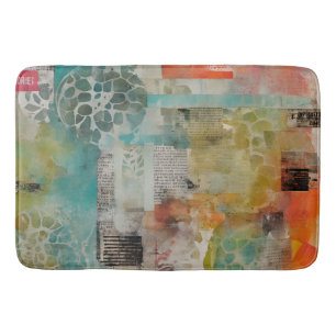 Abstract Collage Mixed Media Abstract Badrumsmatta