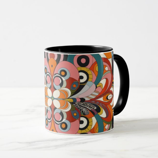abstract color coffee mug mugg (Framsida höger)