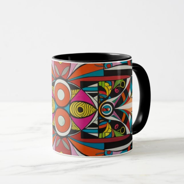 abstract color coffee mug mugg (Framsida höger)