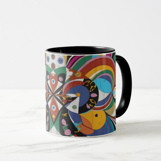 abstract color coffee mug mugg (Framsida höger)