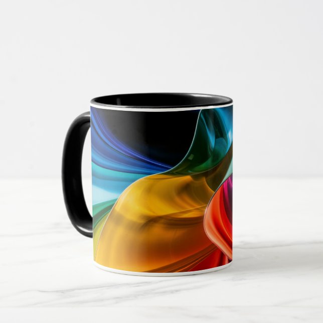 abstract color coffee mug mugg (Framsida vänster)