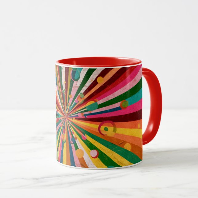 abstract color coffee mug mugg (Framsida höger)