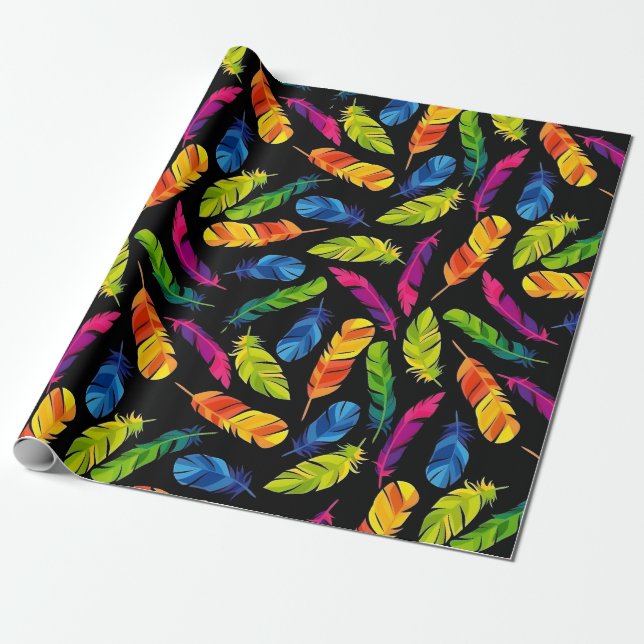 Abstract colorful feather explosion presentpapper (Utrullad)