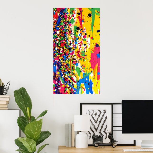 Abstract Colorful Modern Graffiti Street Art  Poster (Hemmakontoret)