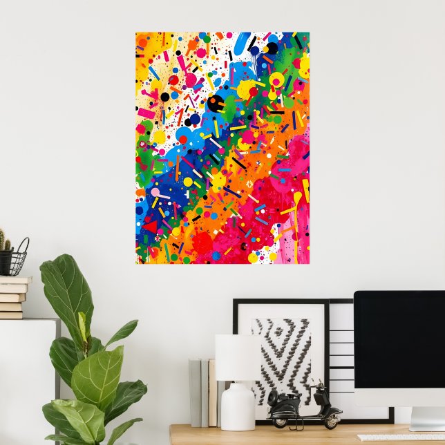 Abstract Colorful Modern Graffiti Street Art  Poster (Hemmakontoret)