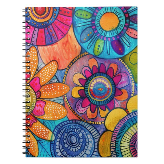 Abstract colorful Notebook Anteckningsbok (Framsidan)