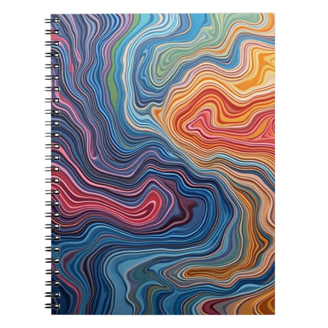 Abstract colorful notebook anteckningsbok (Framsidan)