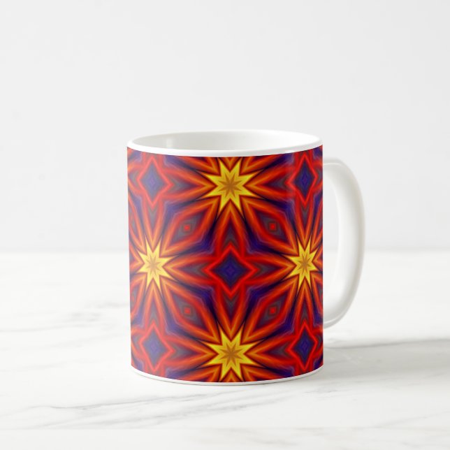 Abstract Colorful Pattern Kaffemugg (Framsida höger)