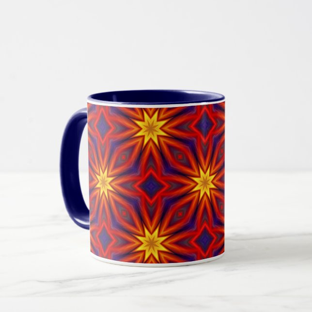 Abstract Colorful Pattern Mugg (Framsida vänster)