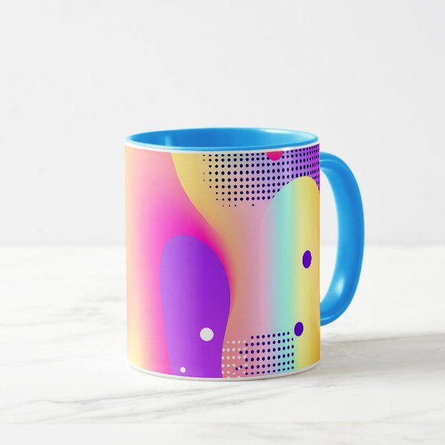 Abstract Colorful Pop Art Gradient Mug Mugg (Framsida höger)