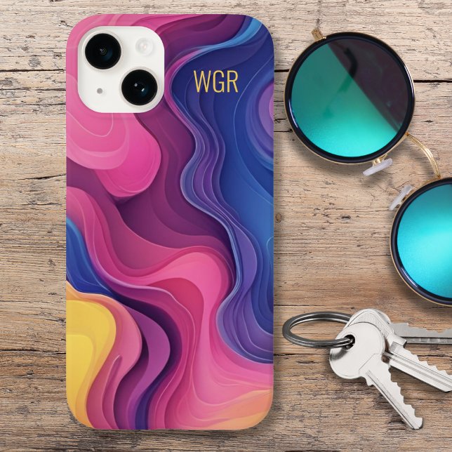 Abstract Colorful Swirls Monogram  (Skapare uppladdad)