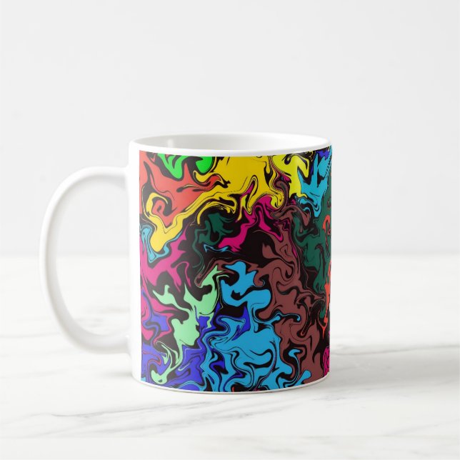 Abstract Colorful Twirly /  Kaffemugg (Vänster)