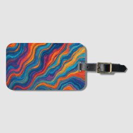 Abstract Colorful Waves Texture Bagagebricka