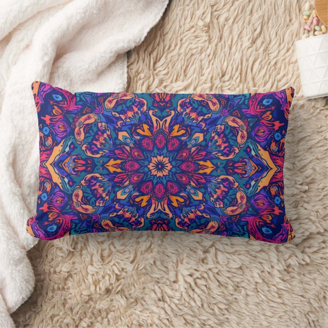 Abstract Colour Combination Throw Pillow Lumbarkudde (Filt)