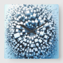 abstract concentric columns fyrkantig klocka