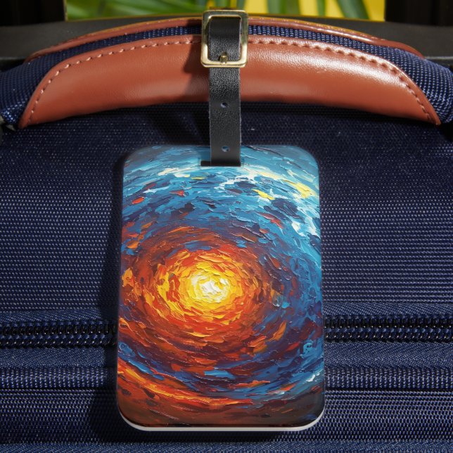 Abstract Core - Painterly Style Vibrant Art Bagagebricka (Framsida Insitu 2)