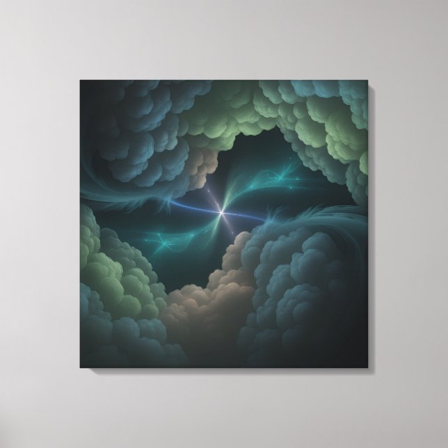 Abstract Cosmic Cloud Wall Art Canvas (Framsida)