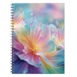Abstract cosmic floral explosion in pastel anteckningsbok