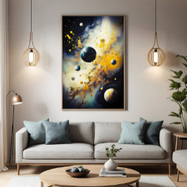 Abstract Cosmos: Planets in Dance Canvastryck