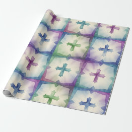 Abstract Cross pattern pretty watercolor faith  Presentpapper