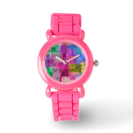 Abstract cubes armbandsur