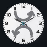 Abstract Curved Arrows Exchange Symbolic Flow Stor Klocka<br><div class="desc">Keep track of time with a touch of modern sophistication with this abstract curved arrows wall clock. The minimalist icon design with its vibrant blue accent serves as a functional piece of art for your office, studio, or home. Representing a streamlined process and the continuous flow of time, this professional...</div>