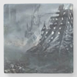 Abstract _dark coaster underlägg sten