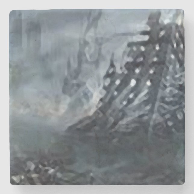 Abstract _dark coaster underlägg sten (Framsidan)