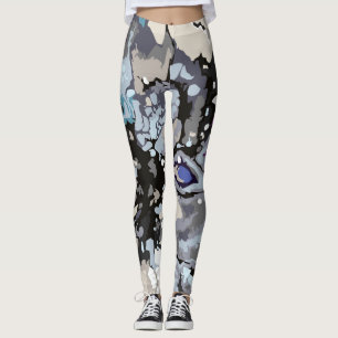 Abstract Design marmorerade Mönster Leggings