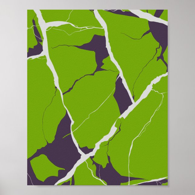 Abstract Design of a Fractured Green Surface Poster (Framsidan)