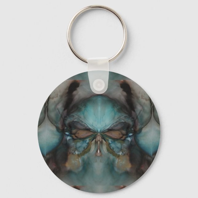 Abstract Design Scary Viking-mask Nyckelring (Framsida)