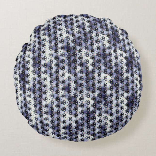 Abstract digital pattern 1191 - Round Pillow Rund Kudde (Framsidan)