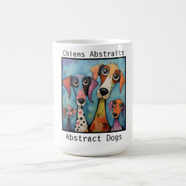 Abstract Dogs blue Kaffemugg