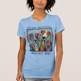 Abstract Dogs blue T Shirt