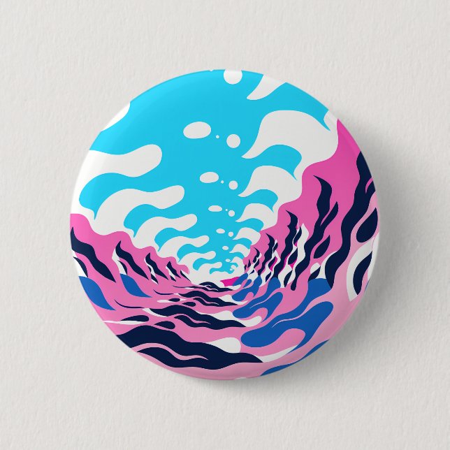Abstract Dream Wave – Vibrant Surreal Flow Knapp (Framsida)