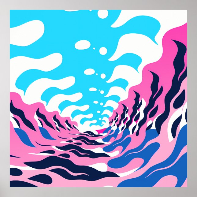 Abstract Dream Wave – Vibrant Surreal Flow Poster (Framsidan)