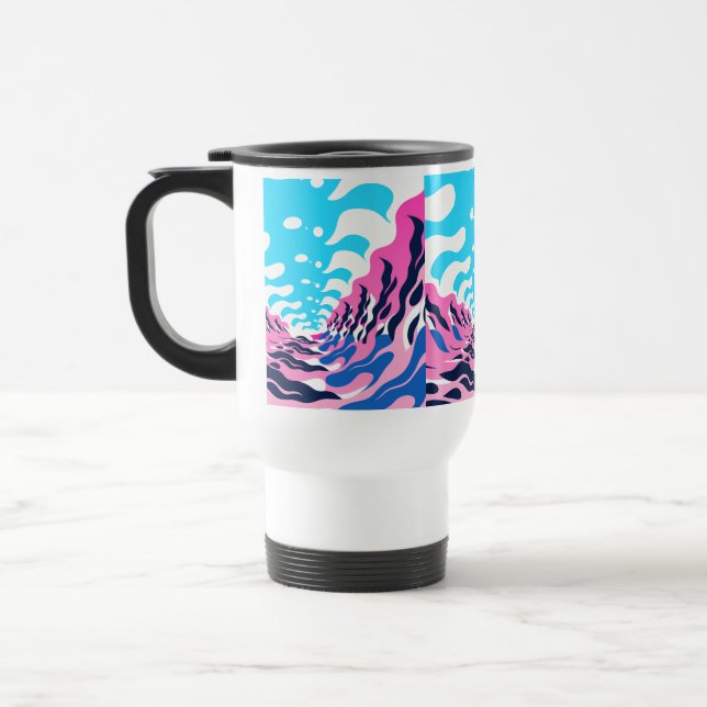 Abstract Dream Wave – Vibrant Surreal Flow Resemugg (Vänster)