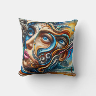 Abstract Dreamscape Ocean Serenity & Cosmic Wonder Kudde