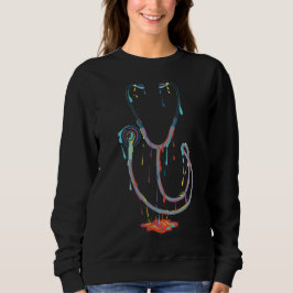 Abstract Dripping Stethoscope – Medical Art T Shirt
