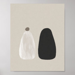Abstract Duo - Neutral Tones Poster