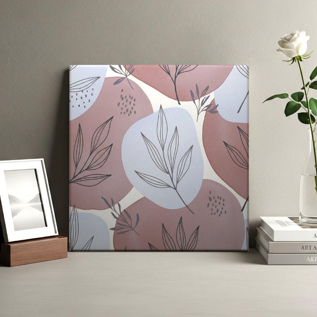 Abstract Dusty Rose and Sage Green Botanical Patte Kakelplatta (Skapare uppladdad)