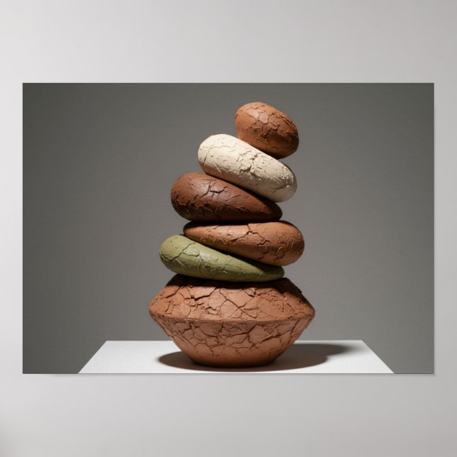 Abstract Earth & Clay Forms Poster (Framsidan)