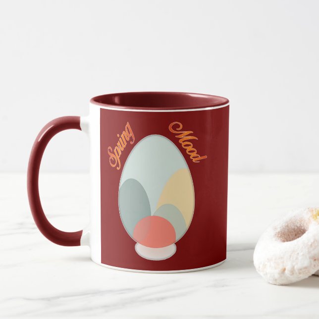 Abstract Easter Egg – Modern Art - caneca Mugg (Med munk)