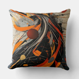 Abstract Energetic Swirl Throw Pillow Kudde
